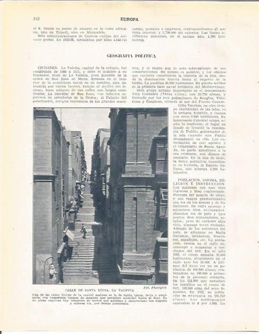 LAMINA 20947: Calle de Santa Lucia en La Valetta, Malta