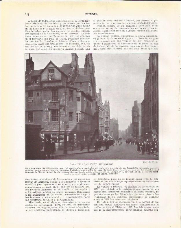 LAMINA 20935: Casa de John Knox en Edimburgo