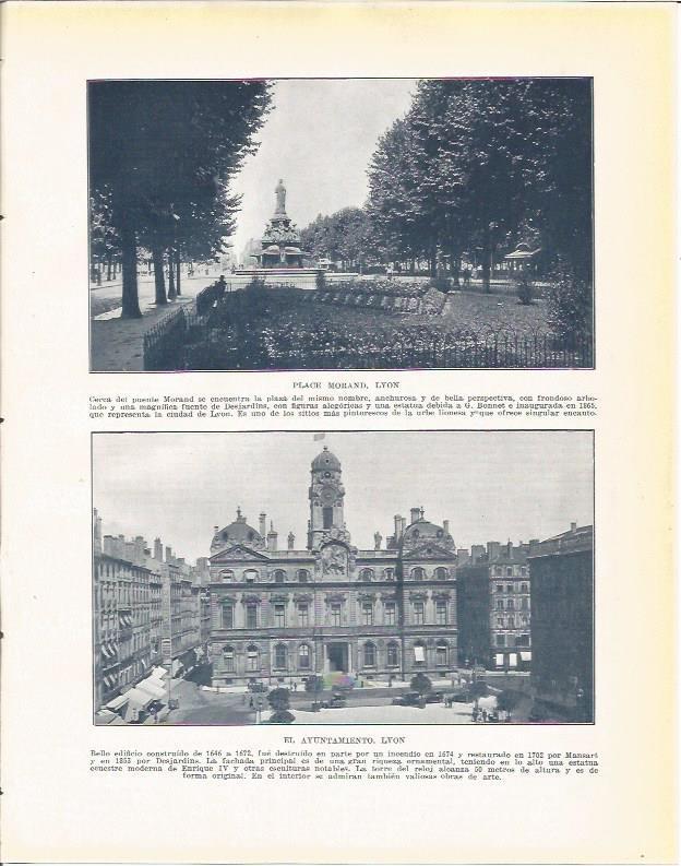 LAMINA 21094: Place Morand y Ayuntamiento de Lyon, Francia