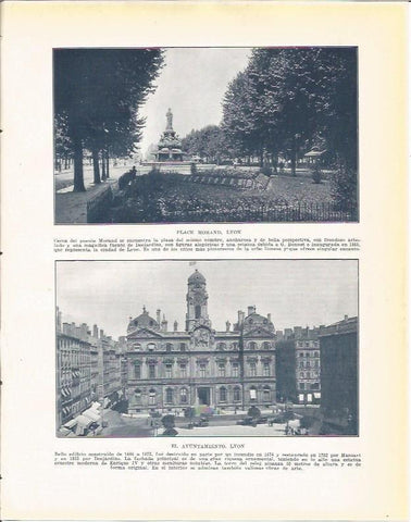 LAMINA 21094: Place Morand y Ayuntamiento de Lyon, Francia