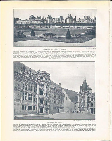 LAMINA 21091: Palacio de Fontainebleu y Castillo de Blois, Francia