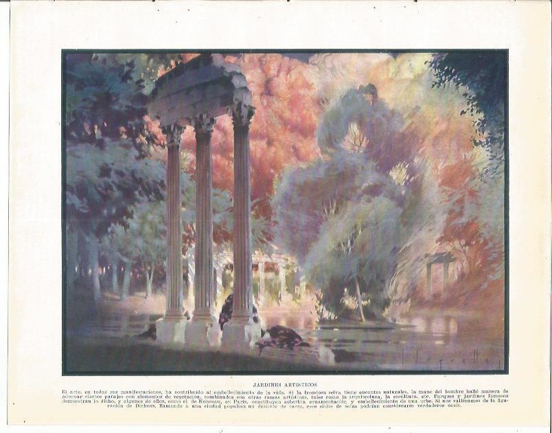 LAMINA 21084: Jardines Artisticos