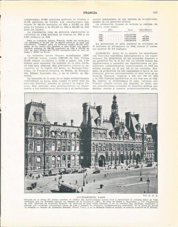 LAMINA 21081: Ayuntamiento de Paris