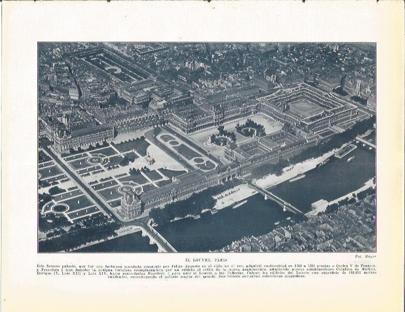 LAMINA 21078: Vista aerea del Louvre, Paris