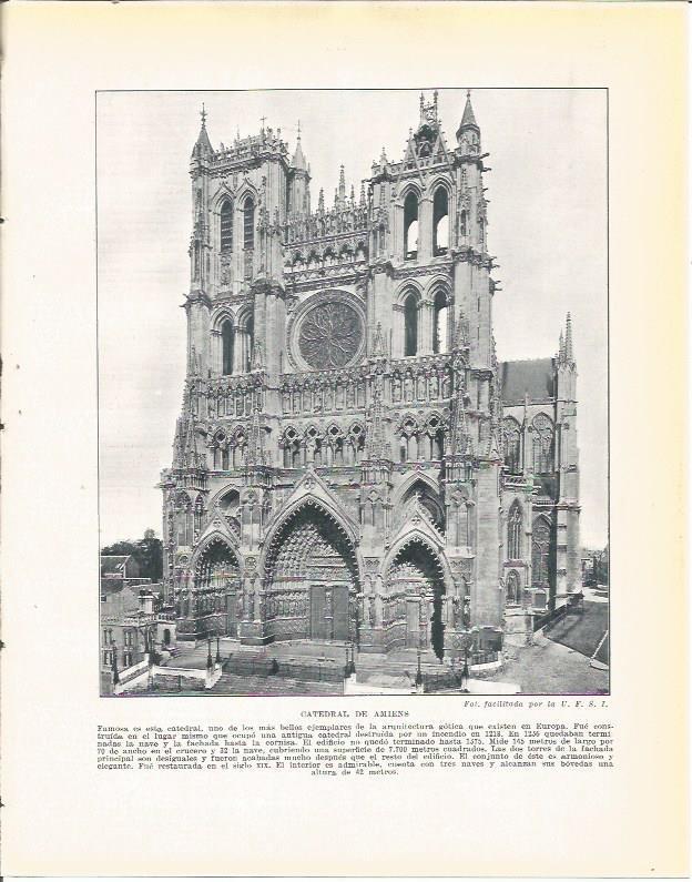 LAMINA 21102: Catedral de Amiens, Francia