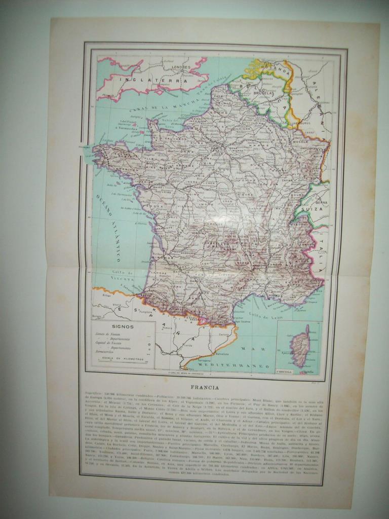 LAMINA 21127: Mapa de Francia