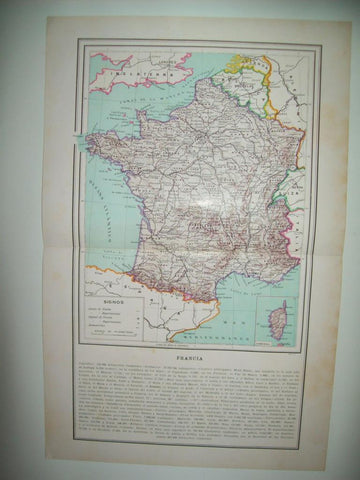 LAMINA 21127: Mapa de Francia