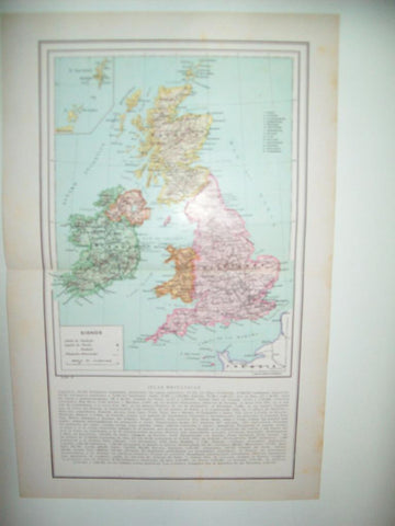 LAMINA 21123: Mapa de las Islas Britanicas