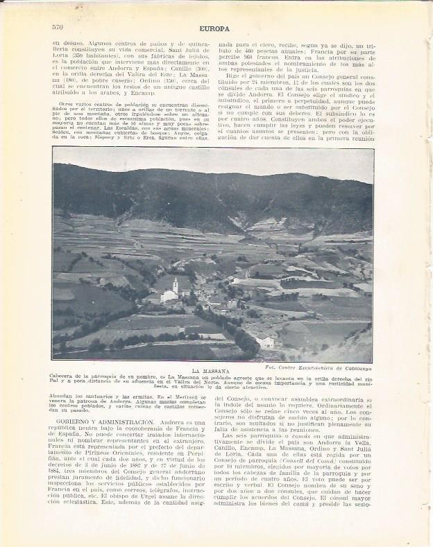 LAMINA 21120: La Massana, Andorra