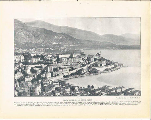 LAMINA 21115: Vista de Montecarlo, Monaco