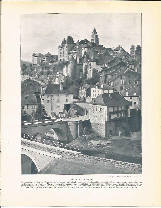 LAMINA 21111: Vista de Uzerche, Francia