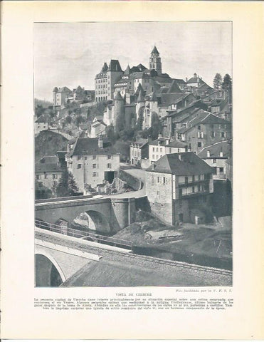 LAMINA 21111: Vista de Uzerche, Francia