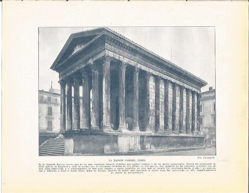 LAMINA 21107: La Maison Carree de Nimes, Francia
