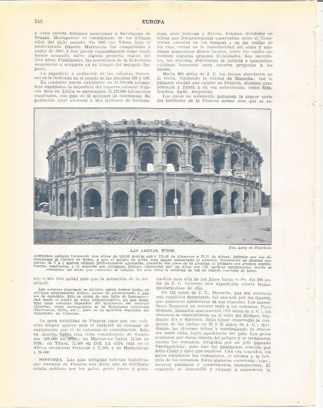 LAMINA 21106: Las Arenas de Nimes, Francia