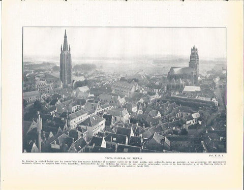 LAMINA 21041: Vista parcial de Brujas, Belgica