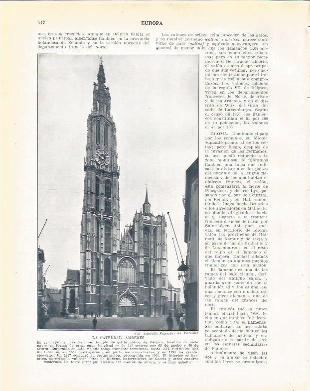 LAMINA 21037: Catedral de Amberes, Belgica