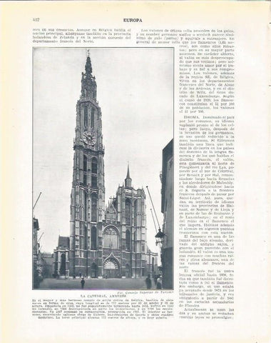 LAMINA 21037: Catedral de Amberes, Belgica