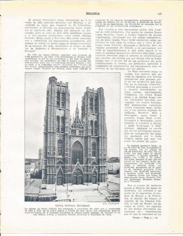 LAMINA 21036: Santa Gudula en Bruselas