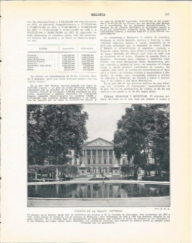 LAMINA 21035: Palacio de la Nacion en Bruselas
