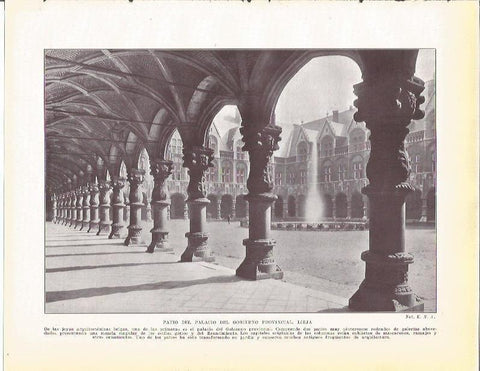 LAMINA 21028: Patio del Palacio de Gobierno en Leija, Belgica