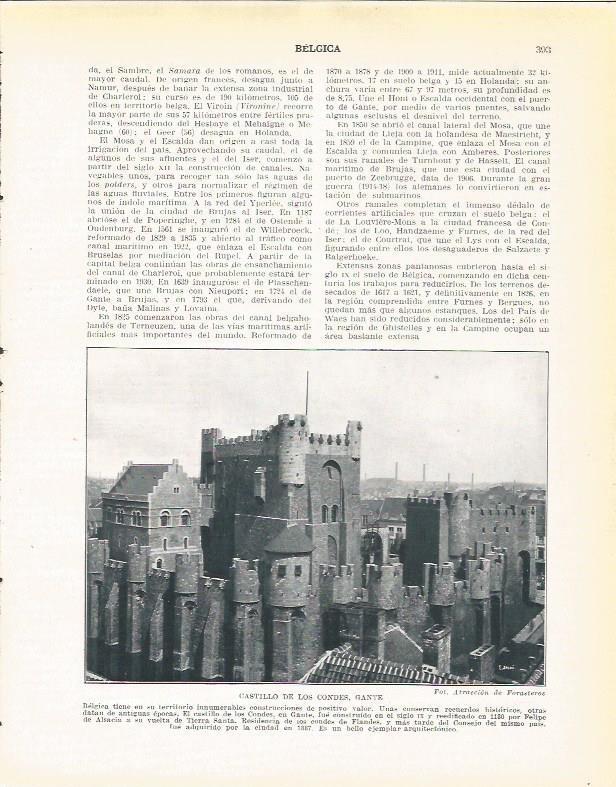 LAMINA 21026: Castillo de los Condes en Gante, Belgica