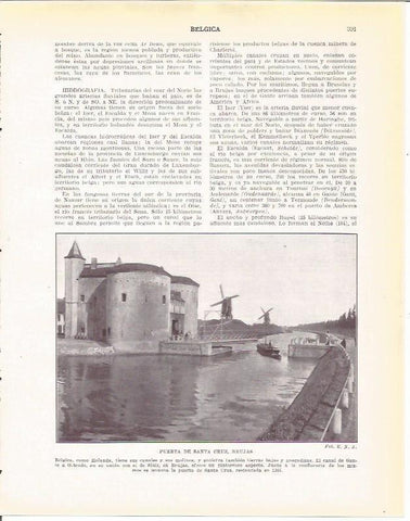 LAMINA 21025: Puerta de Santa Cruz en Brujas, Belgica