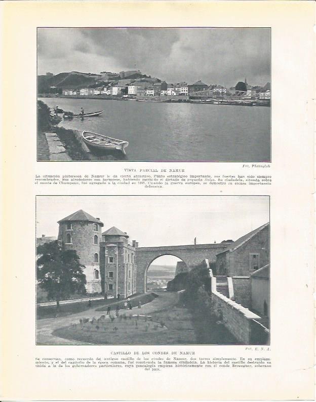 LAMINA 21043: Castillo de los Condes y vista de Namur, Belgica