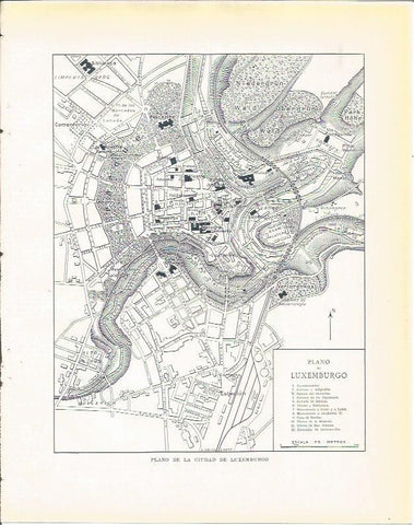 LAMINA 21051: Plano de la ciudad de Luxemburgo