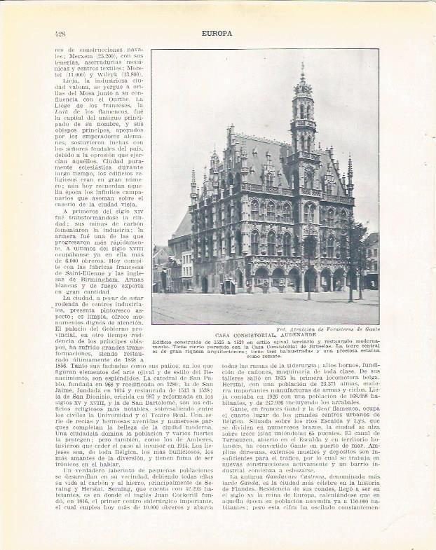 LAMINA 21045: Ayuntamiento de Audenarde, Belgica