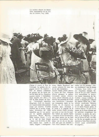 LAMINA 20746: Espectadoras en las tiradas de palomas en 1908