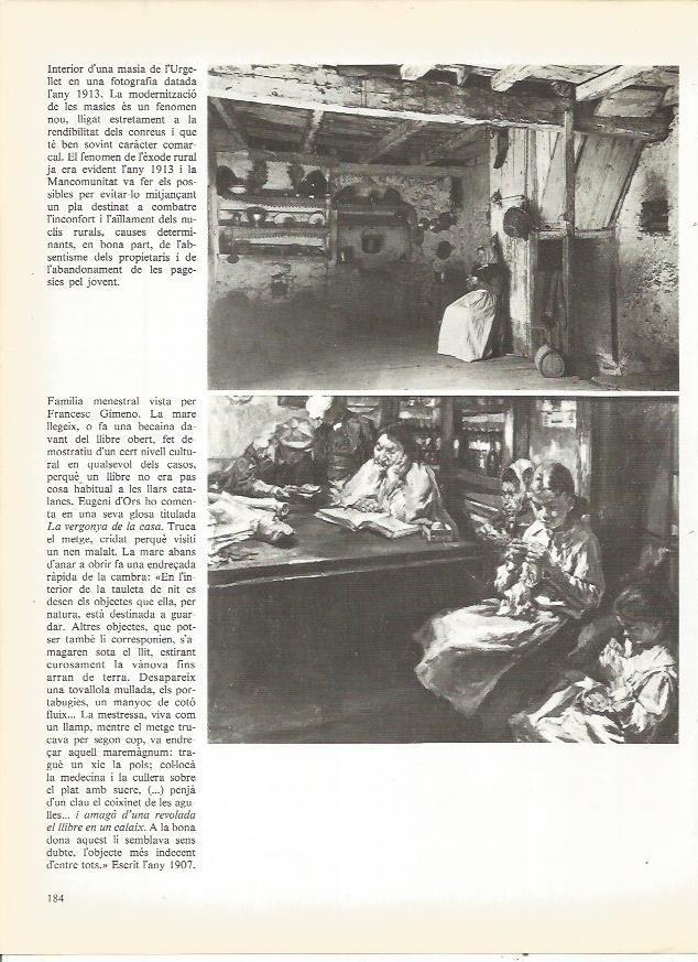 LAMINA 20745: Interior de una masia de Urgellet en 1913