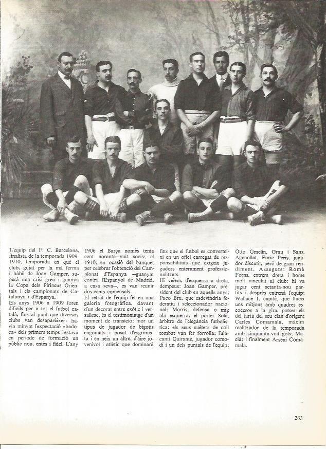 LAMINA 20782: Equipo del FC Barcelona de 1909-1910
