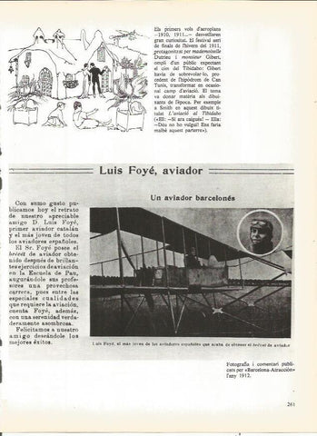 LAMINA 20781: Articulo sobre Luis Foye 