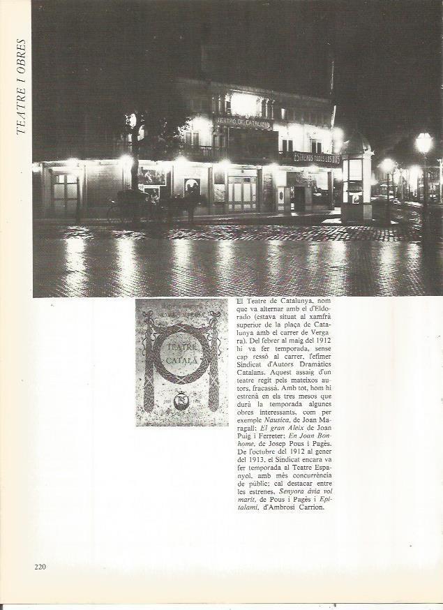 LAMINA 20763: Teatro de Catalunya o El Dorado, Barcelona. 1912