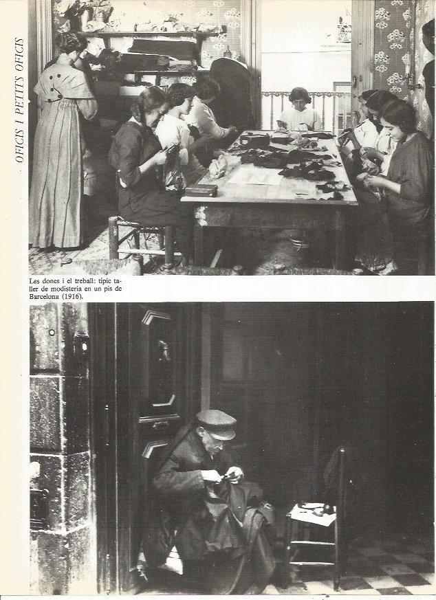 LAMINA 20726: Modistas en un piso de Barcelona en 1916