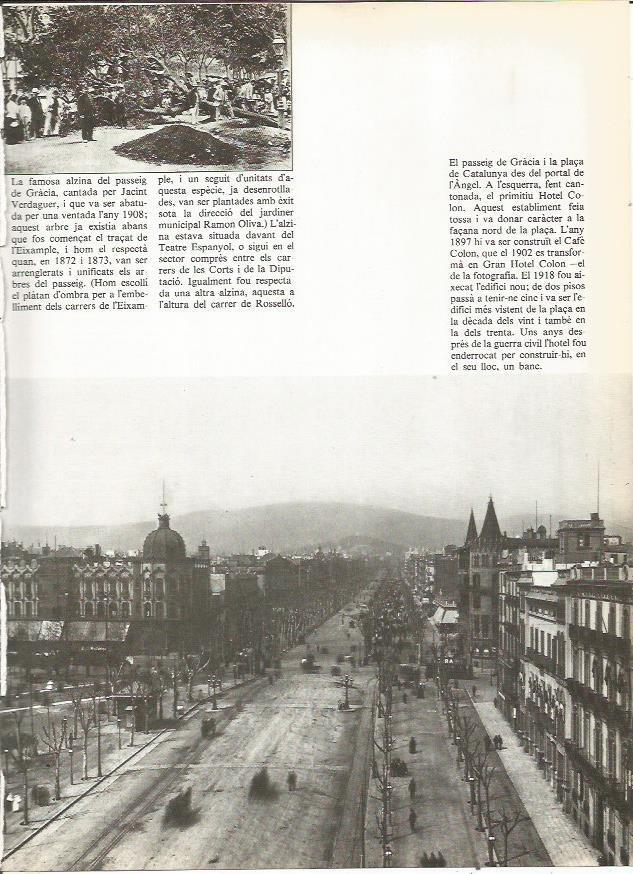LAMINA 20681: Paseo de Gracia de Barcelona en 1918