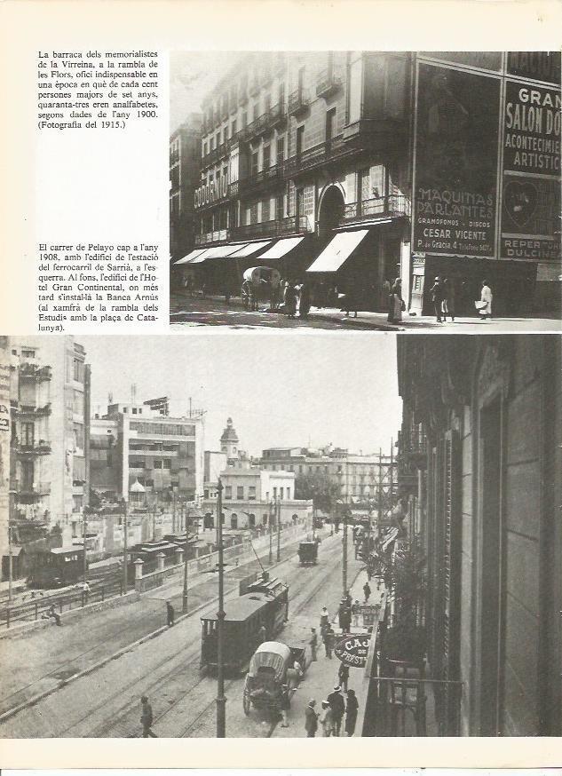 LAMINA 20680: Barraca de los memorialistas en la Virreina y la calle Pelayo de Barcelona