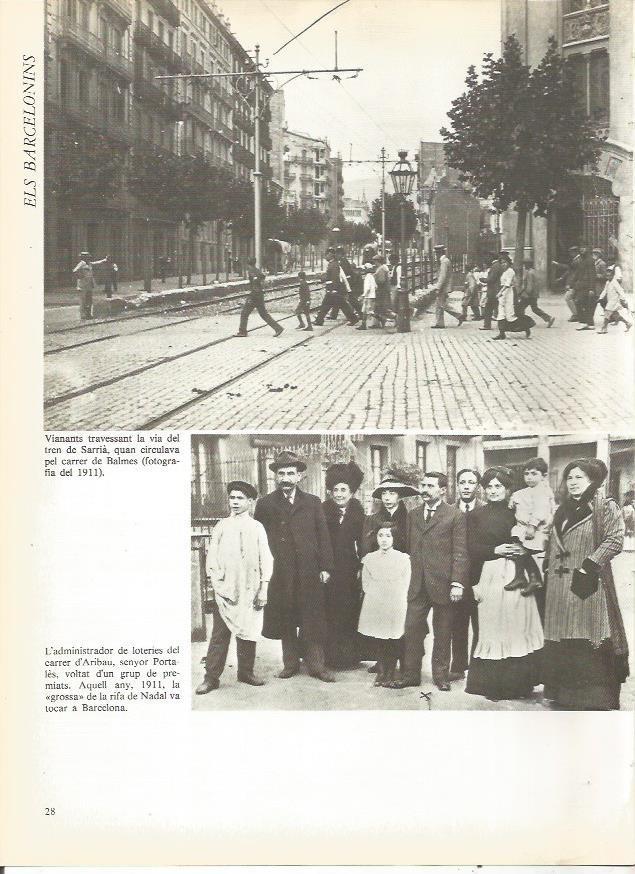 LAMINA 20672: Tranvia en la calle Balmes de Barcelona y el administrador de loteria de la calle Aribau