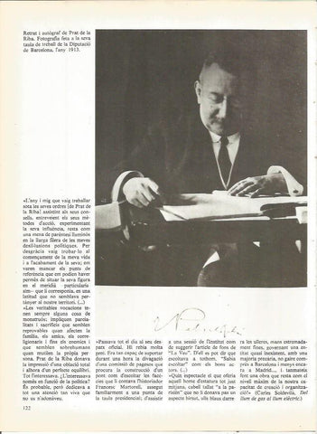 LAMINA 20717: Retrato y autografo de Prat de la Riba