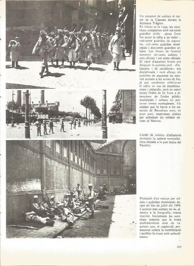 LAMINA 20710: Soldados en la calle Canuda de Barcelona durante la Semana Tragica