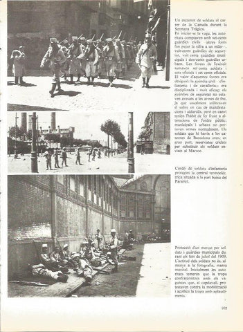 LAMINA 20710: Soldados en la calle Canuda de Barcelona durante la Semana Tragica