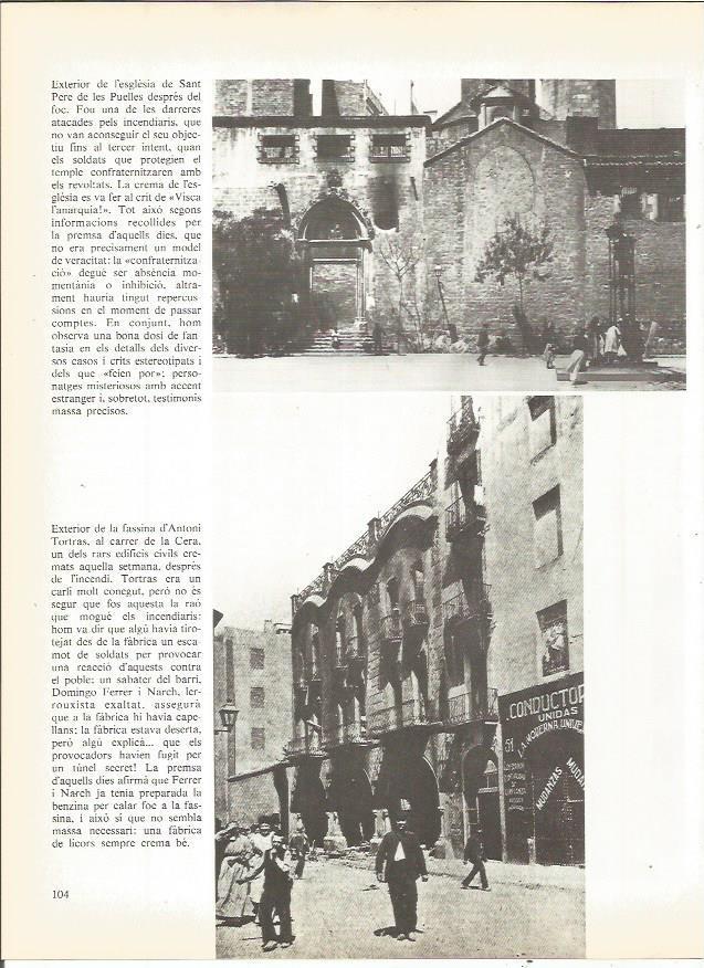 LAMINA 20709: Sant Pere de Puelles y fachada de Antoni Tortras en la calle Cera de Barcelona