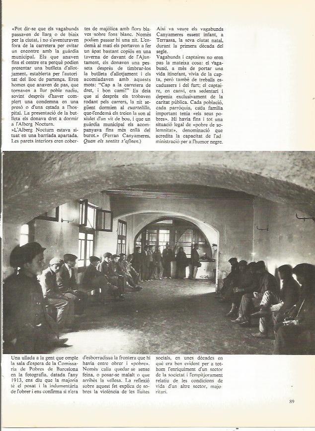 LAMINA 20702: Sala de espera de la Comisaria de Pobres de Barcelona en 1913