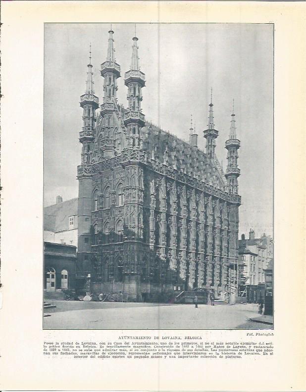 LAMINA 20869: Ayuntamiento de Lovaina, Belgica