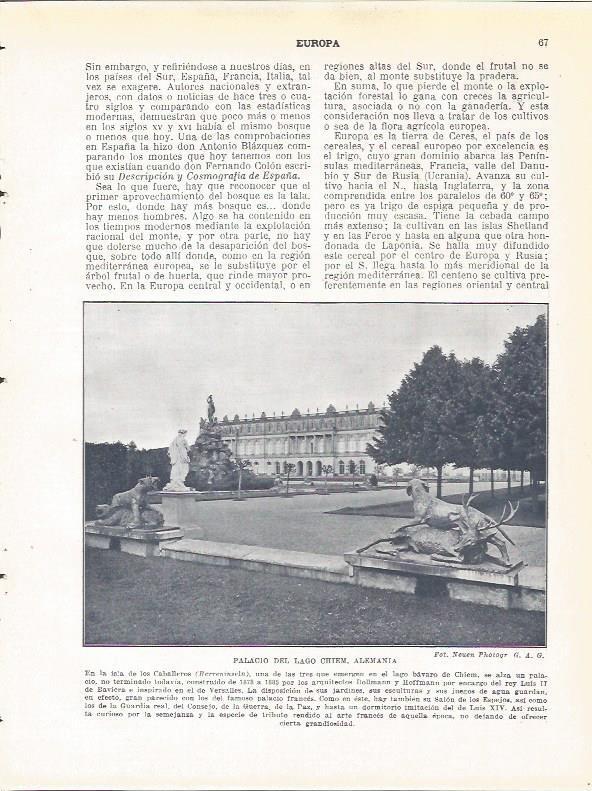 LAMINA 20854: Palacio del Lago Chiem, Alemania