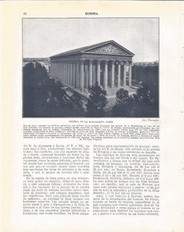 LAMINA 20853: Iglesia de la Magdalena, Paris
