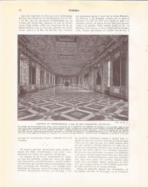 LAMINA 20851: Sala de los Caballeros del Castillo de Frederiksborg, Dinamarca