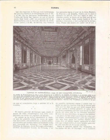 LAMINA 20851: Sala de los Caballeros del Castillo de Frederiksborg, Dinamarca