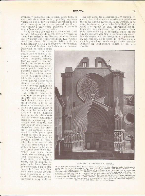 LAMINA 20850: Catedral de Tarragona