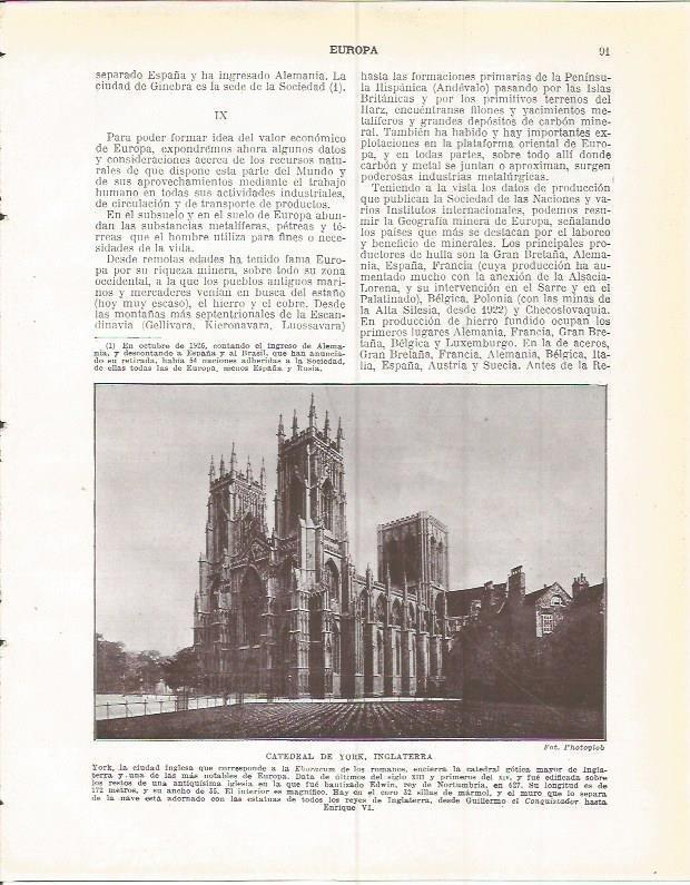 LAMINA 20870: Catedral de York, Inglaterra